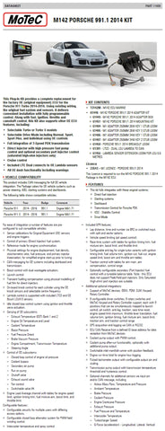 Motec Porsche 991.2 Plug and Play Kit